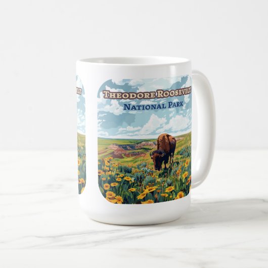 Theodore Roosevelt National Park North Dakota Kaffeetasse (VorderseiteRechts)