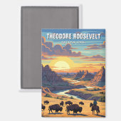 Theodore Roosevelt National Park North Dakota Magnet (Vorderseite/Rückseite)