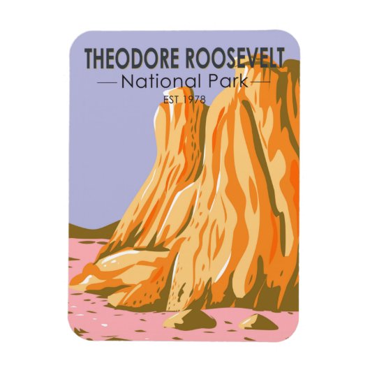 Theodore Roosevelt National Park North Dakota Magnet (Vertikal)