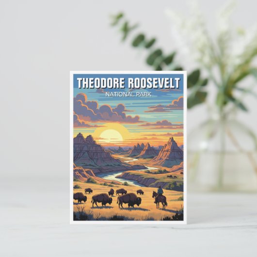 Theodore Roosevelt National Park North Dakota Postkarte (Stehend Vorderseite)