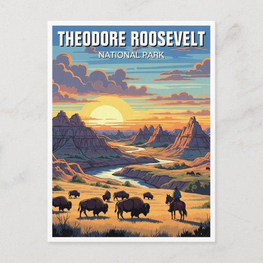 Theodore Roosevelt National Park North Dakota Postkarte (Vorderseite)