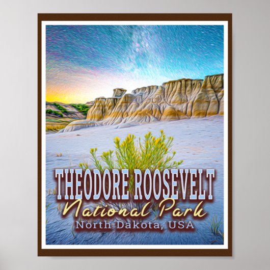 THEODORE ROOSEVELT NATIONAL PARK - NORTH DAKOTA US POSTER (Vorne)