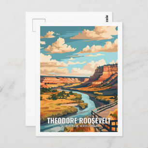 Theodore Roosevelt National Park North Dakota USA Postkarte