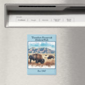 Theodore Roosevelt Nationalpark Bison Souvenir Magnet (In Situ (Geschirrspüler))