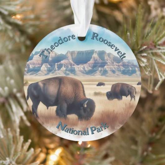 Theodore Roosevelt Nationalpark Bison Souvenir Ornament (Baum)