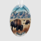 Theodore Roosevelt Nationalpark Bison Souvenir Ornament (Vorderseite)
