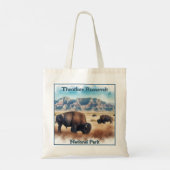 Theodore Roosevelt Nationalpark Bison Souvenir Tragetasche (Rückseite)