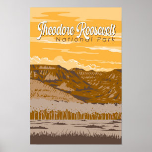 Theodore Roosevelt Nationalpark California Poster