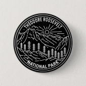 Theodore Roosevelt Nationalpark Monoline Button (Vorderseite)