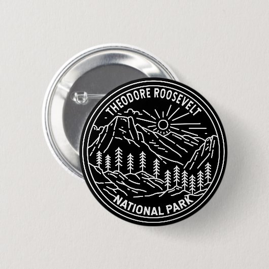 Theodore Roosevelt Nationalpark Monoline Button (Vorne & Hinten)