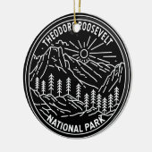 Theodore Roosevelt Nationalpark Monoline Keramik Ornament (Links)