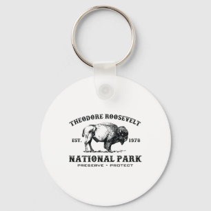 Theodore-Roosevelt-Nationalpark North Dakota Bison Schlüsselanhänger