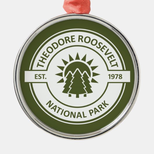 Theodore Roosevelt Nationalpark Ornament Aus Metall (Vorne)