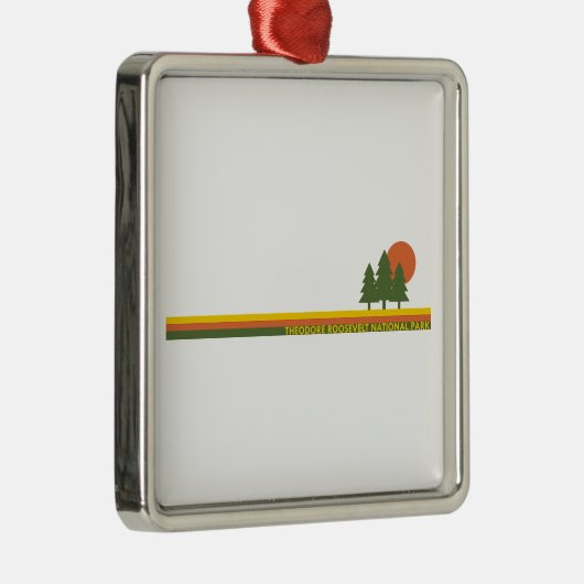 Theodore Roosevelt Nationalpark Pine Trees Ornament Aus Metall (Rechts)