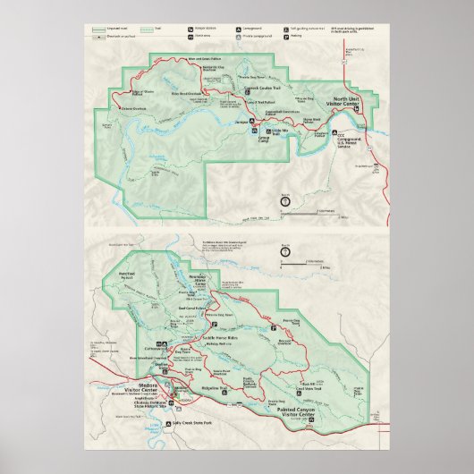 Theodore Roosevelt Nationalpark Poster (Vorne)