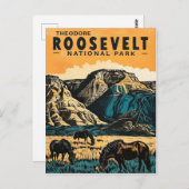 Theodore Roosevelt Nationalpark Postkarte (Vorne/Hinten)