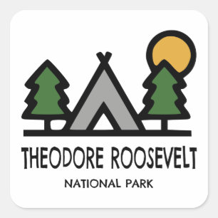 Theodore Roosevelt Nationalpark Quadratischer Aufkleber