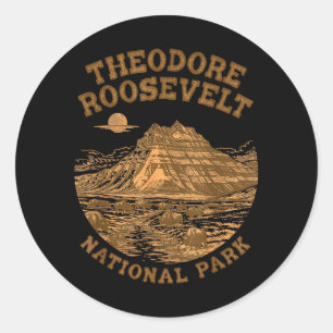 Theodore Roosevelt Nationalpark Reisende Natur Runder Aufkleber