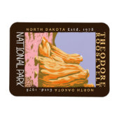 Theodore Roosevelt Nationalpark Retro erschüttert Magnet (Horizontal)