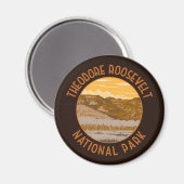 Theodore Roosevelt Nationalpark Retro erschüttert Magnet (Vorderseite/Rückseite)