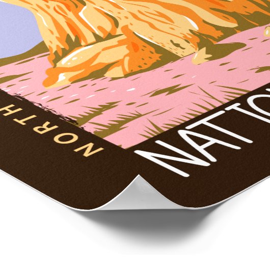 Theodore Roosevelt Nationalpark Retro erschüttert Poster (Ecke)