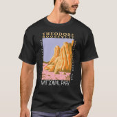 Theodore Roosevelt Nationalpark Retro erschüttert T-Shirt (Vorderseite)