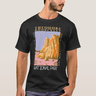 Theodore Roosevelt Nationalpark Retro erschüttert T-Shirt