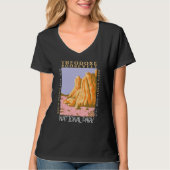Theodore Roosevelt Nationalpark Retro erschüttert T-Shirt (Vorderseite)
