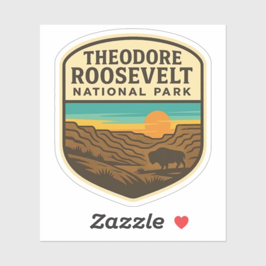 Theodore Roosevelt Nationalpark Souvenir Sticker (Blatt)