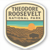 Theodore Roosevelt Nationalpark Souvenir Sticker (Vorderseite)