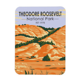 Theodore Roosevelt Nationalpark Vintag Magnet
