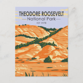 Theodore Roosevelt Nationalpark Vintag Postkarte