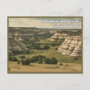 Theodore-Roosevelt-Nationalpark Vintage-Postkarte Postkarte