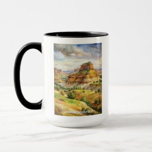 Theodore Roosevelt Nationalpark Watercolor Tasse