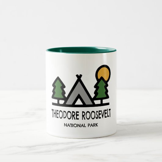 Theodore Roosevelt Nationalpark Zweifarbige Tasse (Mittel)