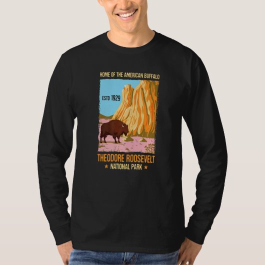 Theodore Roosevelt North Dakota Us National Park V T-Shirt (Vorderseite)