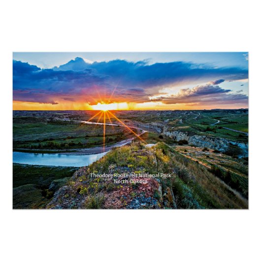 Theodore Roosevelt Park von North Dakota Poster (Vorderseite)