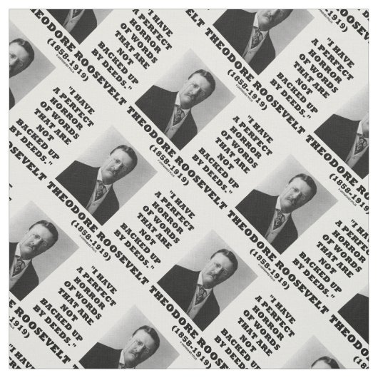 Theodore Roosevelt Perfect Horror Words Deeds Stoff (Muster)