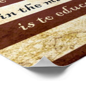 Theodore Roosevelt Portrait und Bildung Zitat Poster (Ecke)