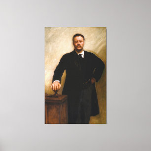 THEODORE ROOSEVELT-Porträt durch John Singer Leinwanddruck