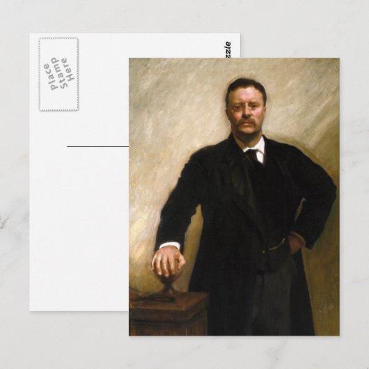 Theodore Roosevelt Postkarte (Vorne/Hinten)