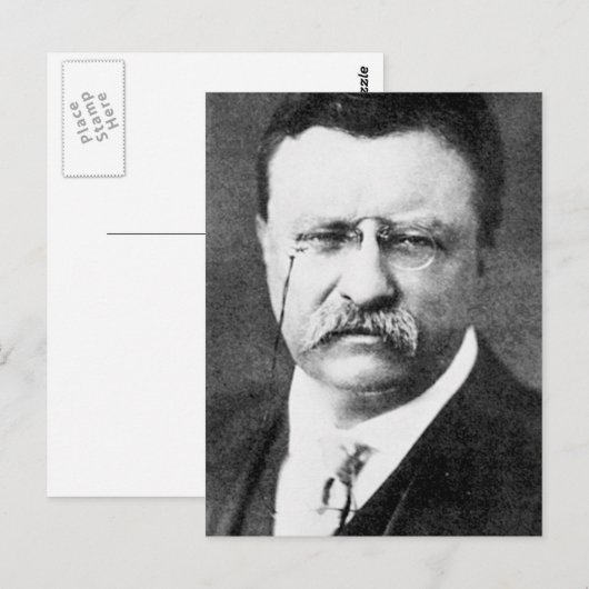 Theodore Roosevelt Postkarte (Vorne/Hinten)