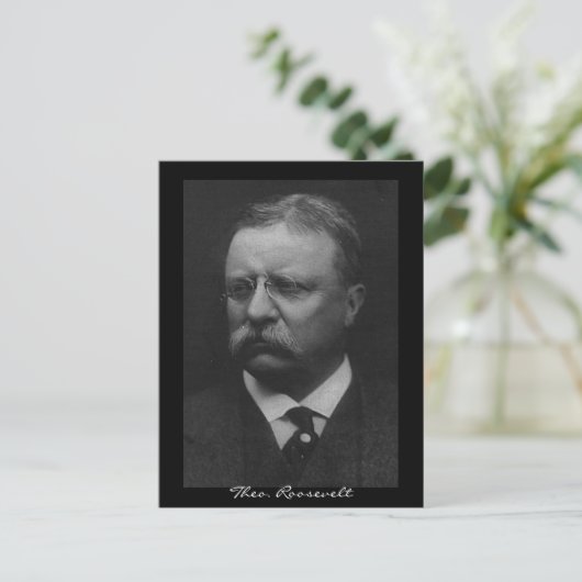 Theodore Roosevelt Postkarte (Stehend Vorderseite)