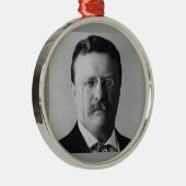 Theodore Roosevelt Präsident Silbernes Ornament (Rechts)