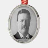 Theodore Roosevelt Präsident Silbernes Ornament (Links)