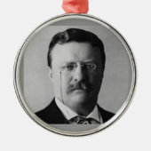 Theodore Roosevelt Präsident Silbernes Ornament (Vorne)