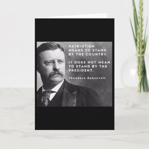 Theodore Roosevelt Pro-Demokratie Anti-Trump Patri Karte