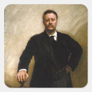 Theodore Roosevelt Quadratischer Aufkleber