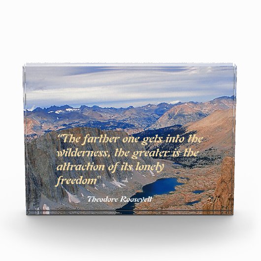 Theodore Roosevelt-Quote Fotoblock (Vorderseite)