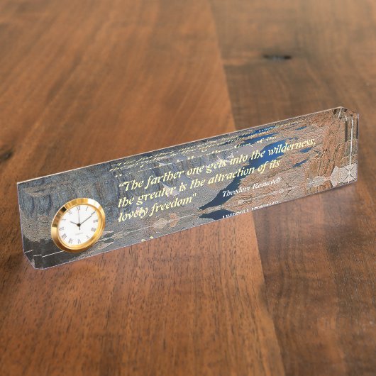 Theodore Roosevelt-Quote Namensplakette (Seite)